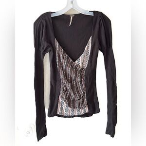 Free People V-Neck Blouse